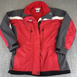 Columbia Jacket Womens Medium Red Ski Snow Core Wind Rain Interchange